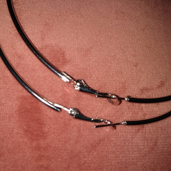 Huge Silver 4 Inch Hoops Oversized Classic Hoop Earrings Big Round Large Circle - Picture 5 of 9